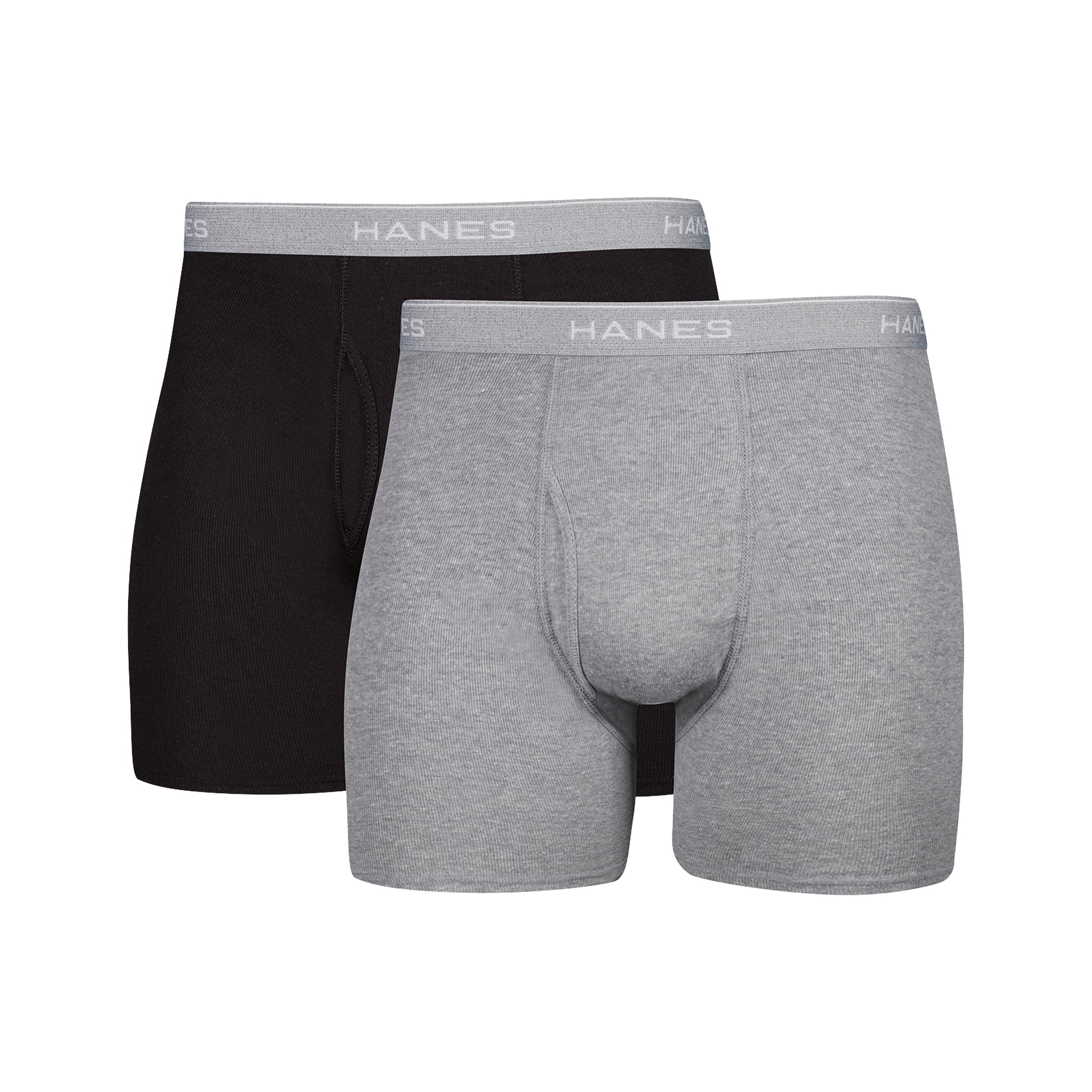 Men's Comfort Flex Boxer Brief Underwear Pack, Cotton, Moisture-Wicking, 2-Pack