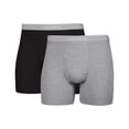 thumbnail image 1 of Hanes Men's Comfort Flex Boxer Brief Underwear Pack, Cotton, Moisture-Wicking, 2-Pack, 1 of 8