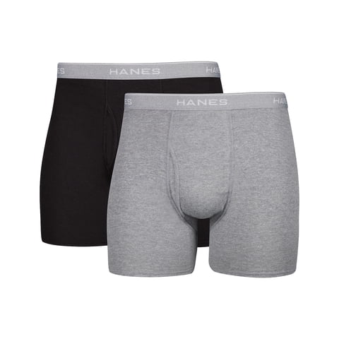 Men's Comfort Flex Boxer Brief Underwear Pack, Cotton, Moisture-Wicking, 2-Pack