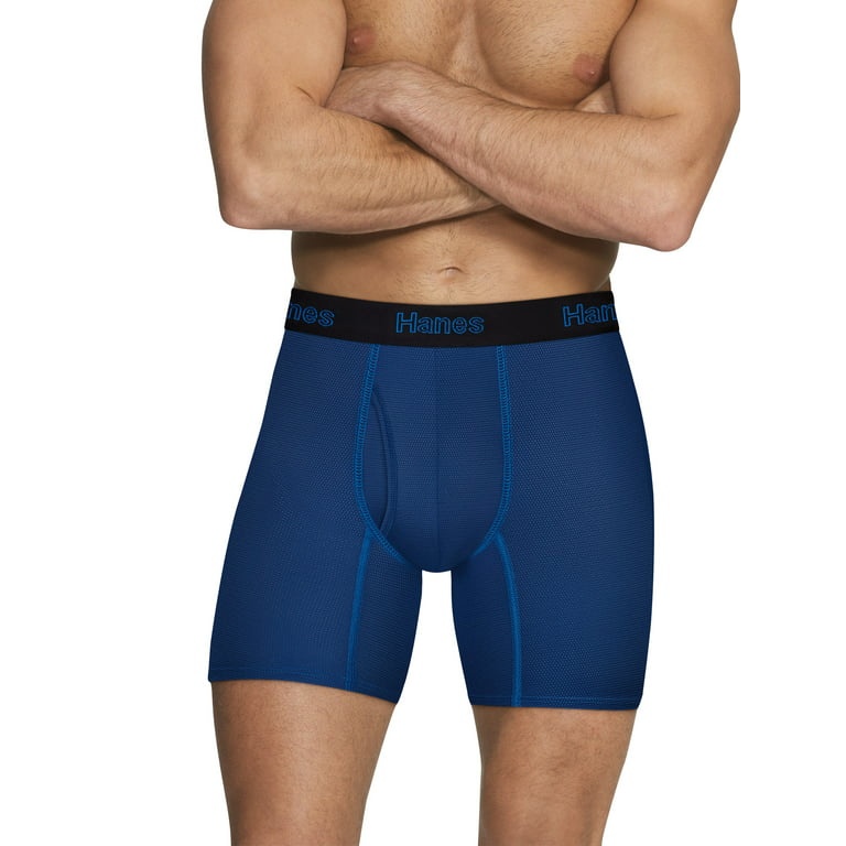 Hanes Men's Comfort Flex Fit Breathable Mesh Boxer Brief, 3 + 2 Bonus Pack  