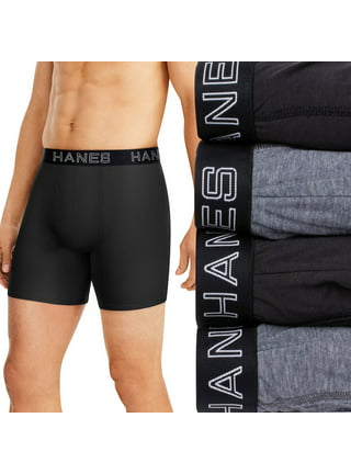 Hanes Men's Comfort Flex Fit Ultra Soft Cotton Stretch Boxer Briefs, 3  Pack, Sizes S-3XL