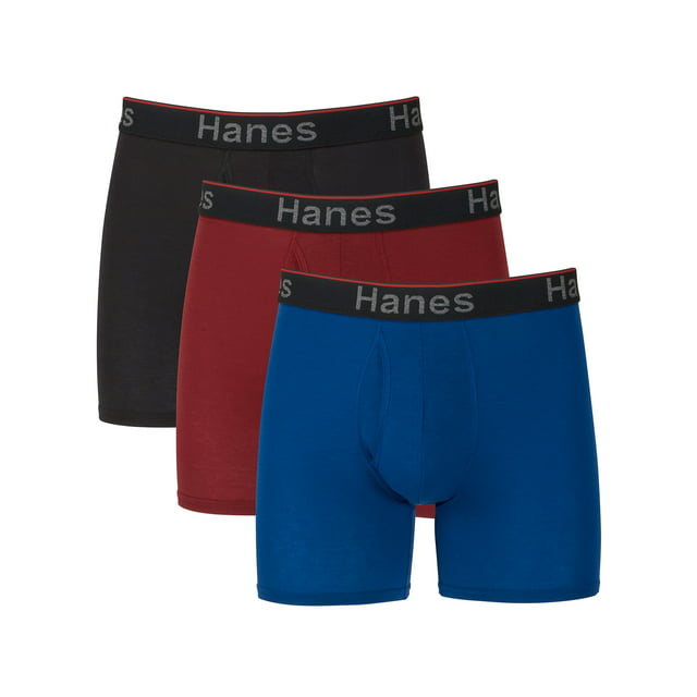 Hanes Men's Comfort Flex Fit Total Support Pouch Boxer Briefs, 3 Pack ...