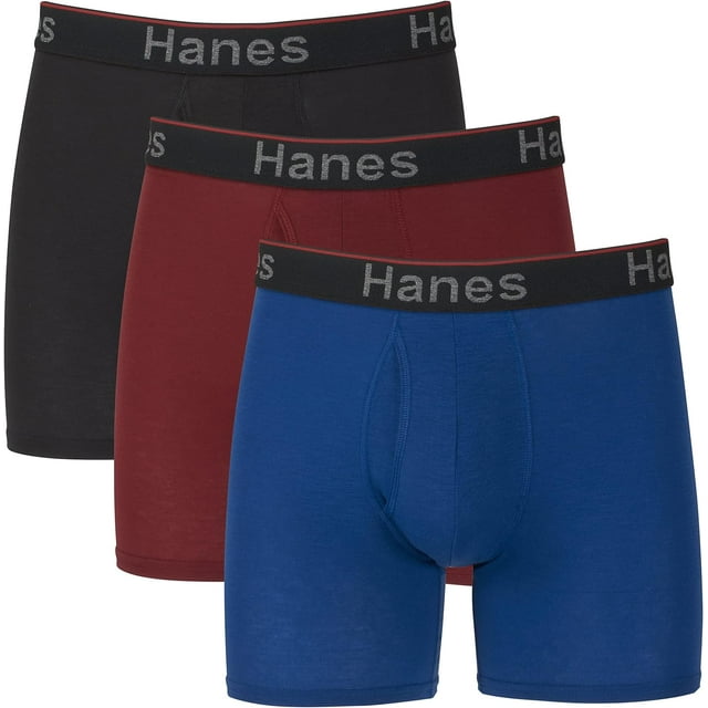 Hanes Men's Comfort Flex Fit Total Support Pouch Boxer Briefs, 3 Pack ...