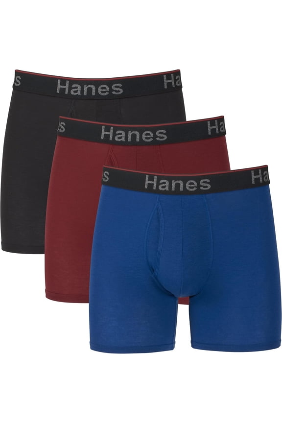 Men's Comfort Flex Fit Total Support Pouch Boxer Briefs, 3 Pack