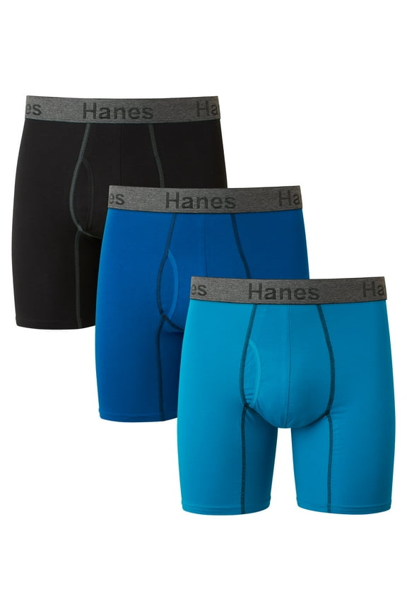 Underwear Boxer Briefs or Long-Leg Boxer Briefs Pack, 3 Pack, Cotton Stretch