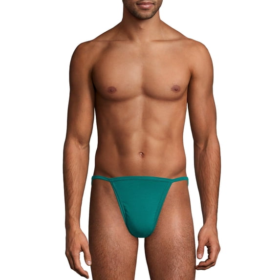Hanes Men's Comfort Flex Fit Ultra Soft Cotton Stretch String Bikinis, 6 Pack