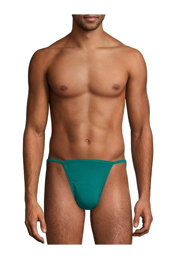 Men's Comfort Flex Fit Ultra Soft Cotton Stretch String Bikinis, 6 Pack