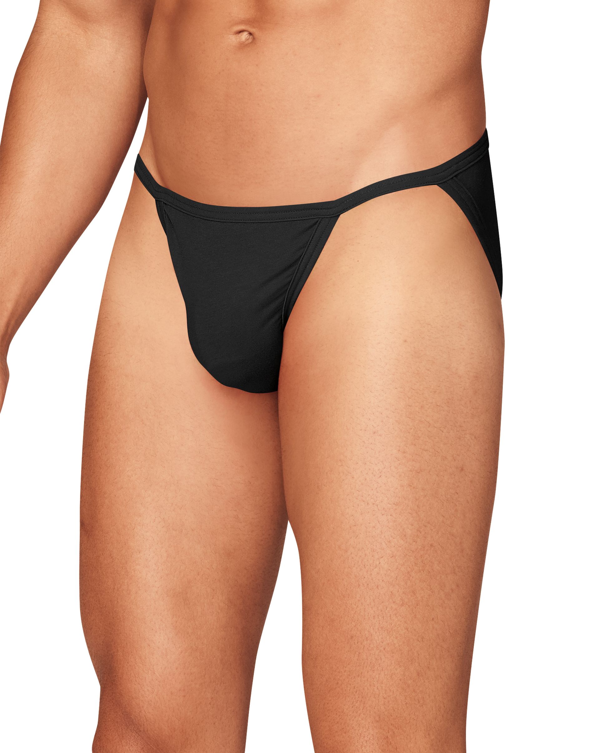 Hanes Men's Comfort Flex Fit Ultra Soft Cotton Stretch String Bikinis, 6 Pack - image 1 of 7
