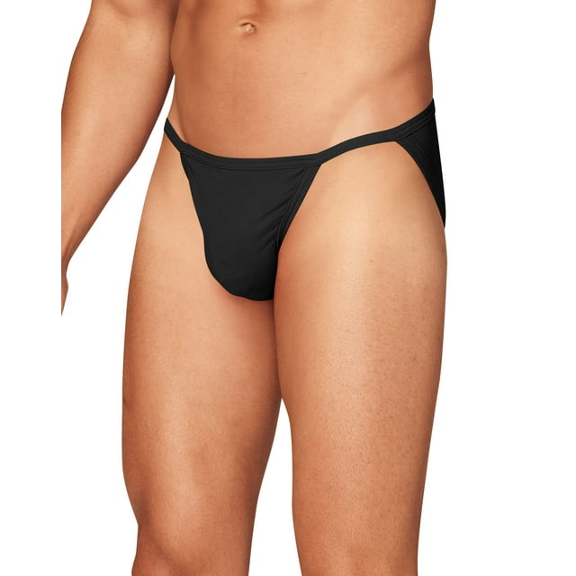 Hanes Men's Comfort Flex Fit Ultra Soft Cotton Stretch String Bikinis, 6 Pack
