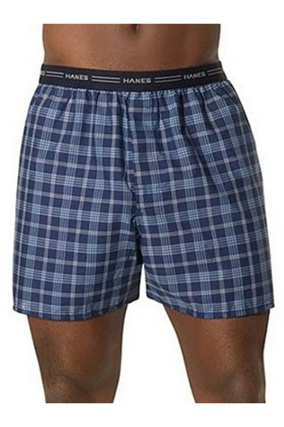 Men's Comfort Flex Plaid Boxers with Exposed Waistband , 5-Pack