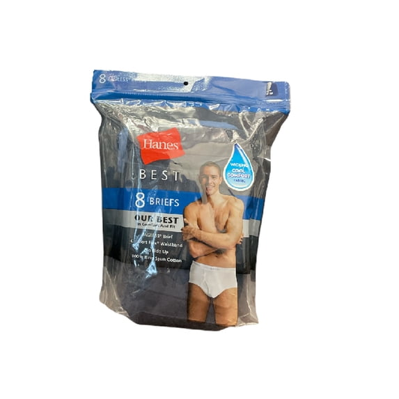 Hanes Men's Comfort Flex Waist Wicking Cool Comfort Best Briefs, 8 Pack (Multicolor, XL)