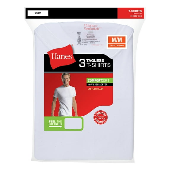 Hanes Men's Comfort Soft Crew Neck Short Sleeve T-Shirts, 3 Count