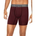 thumbnail image 1 of Hanes Men's Comfort Waist Cotton Boxer Briefs, Multicolor (3 Pack), 1 of 1