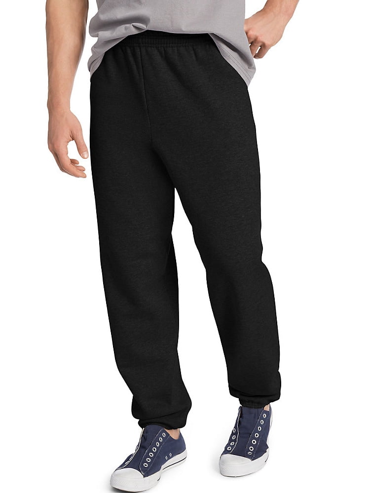 Hanes Men s ComfortBlend EcoSmart Sweatpants Black Medium Walmart