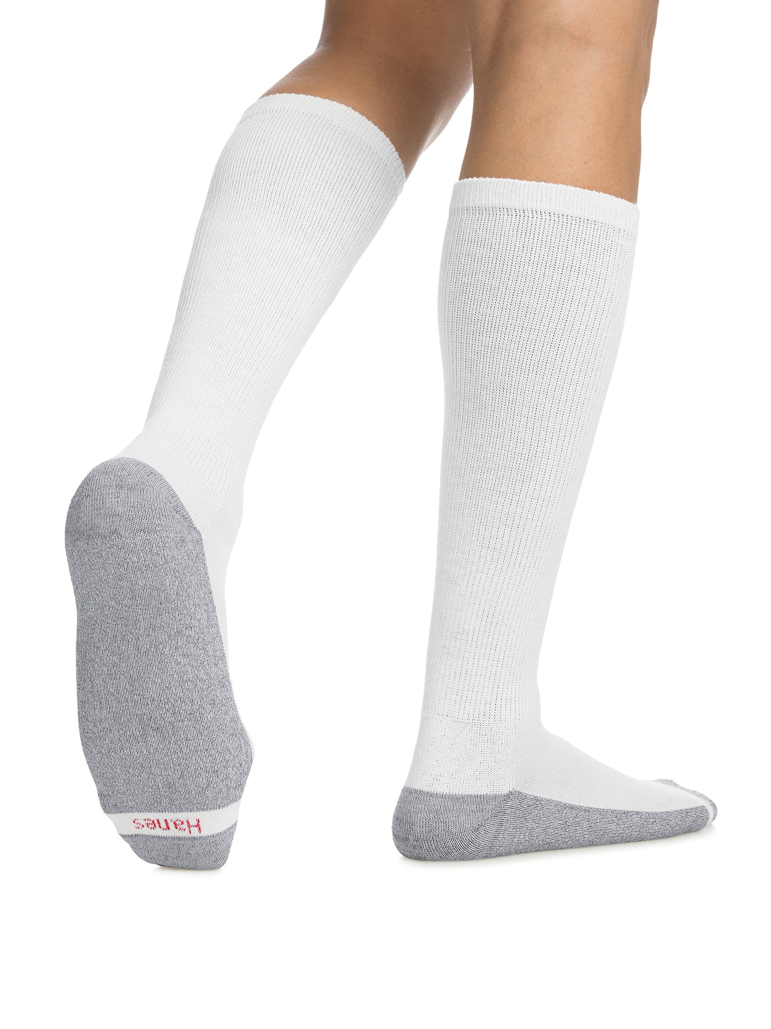 Hanes Men's ComfortBlend Over-the-Calf Crew Socks, 6-Pack