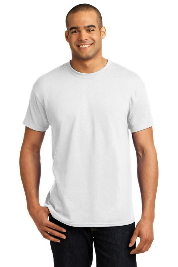 Men's ComfortBlend Short Sleeve T-Shirt, White, Large Pack of 3