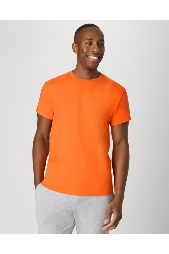 Men Crew neck T-Shirt 4-Pack ComfortSoft 100% Cotton Heavyweight Tee Plain