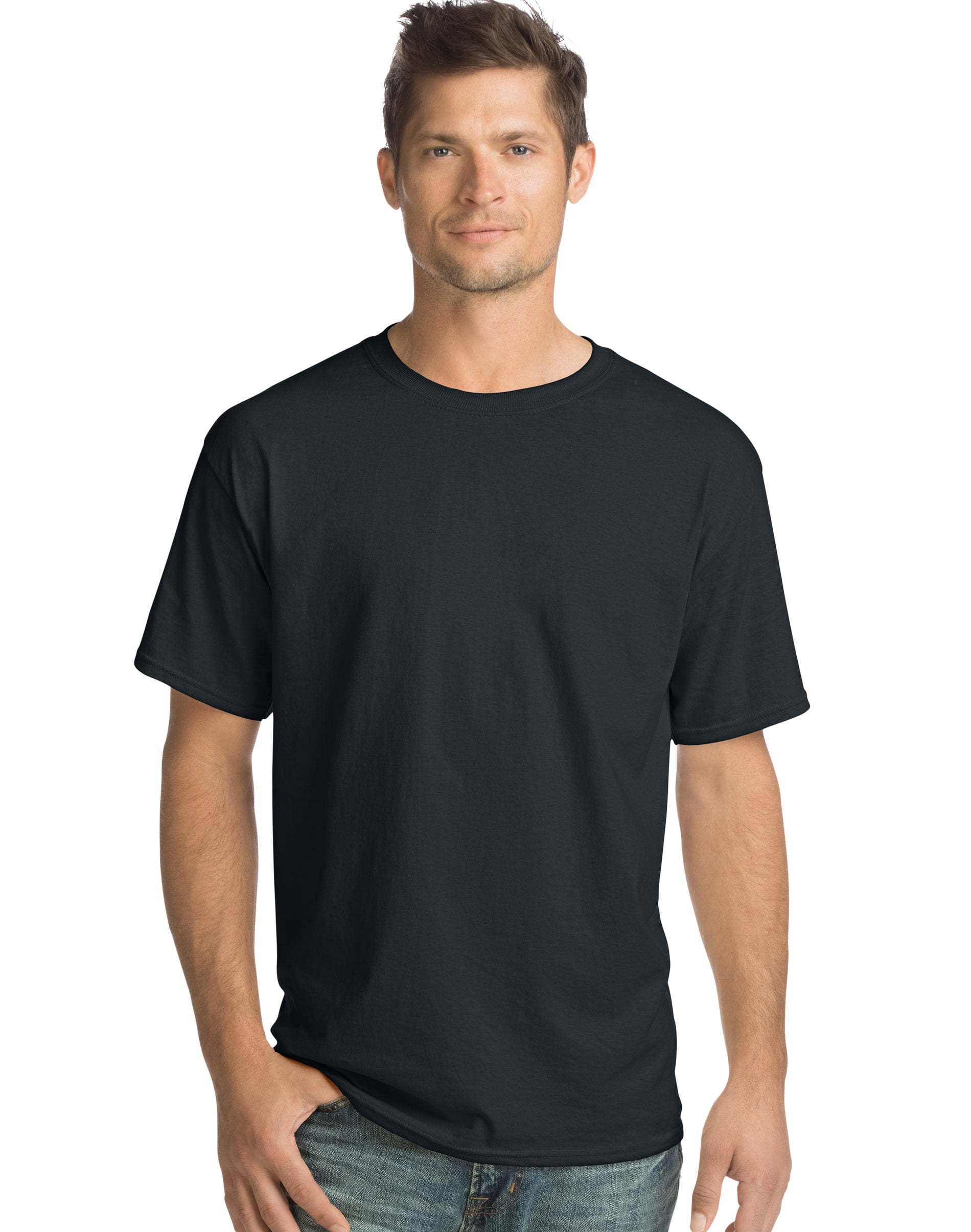Hanes Men's ComfortSoft 100% Cotton Short Sleeve Crew Neck T