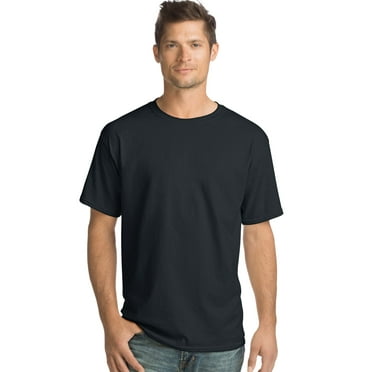 Hanes Men Crew neck T-Shirt 4-Pack ComfortSoft 100% Cotton Heavyweight Tee Plain