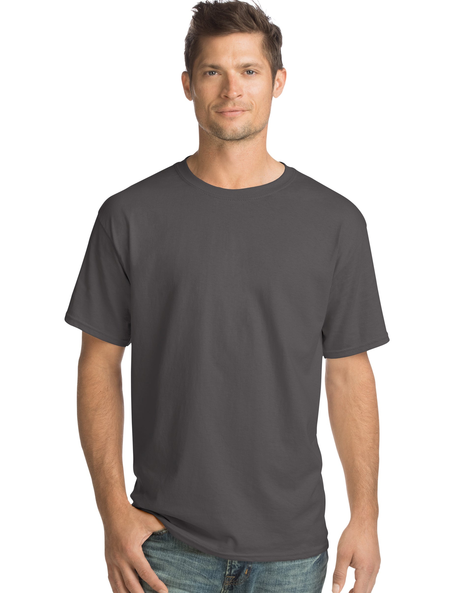 Hanes Men Crew neck T-Shirt 4-Pack ComfortSoft 100% Cotton