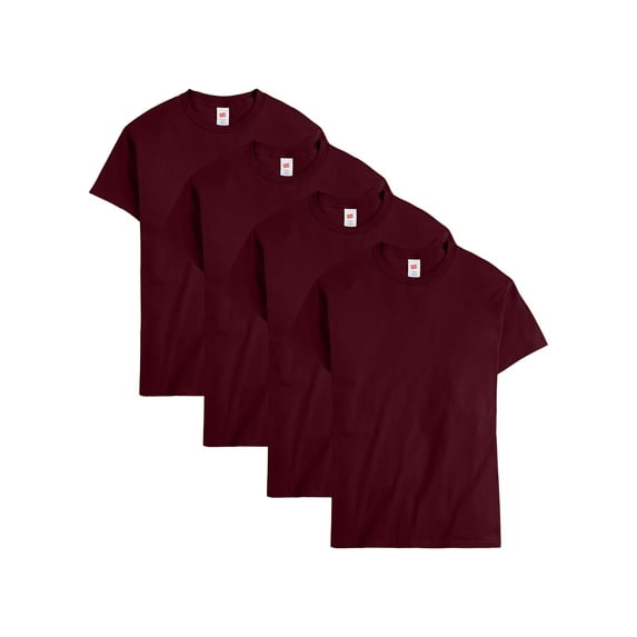 Hanes Men Crew neck T-Shirt 4-Pack ComfortSoft 100% Cotton Heavyweight Tee Plain