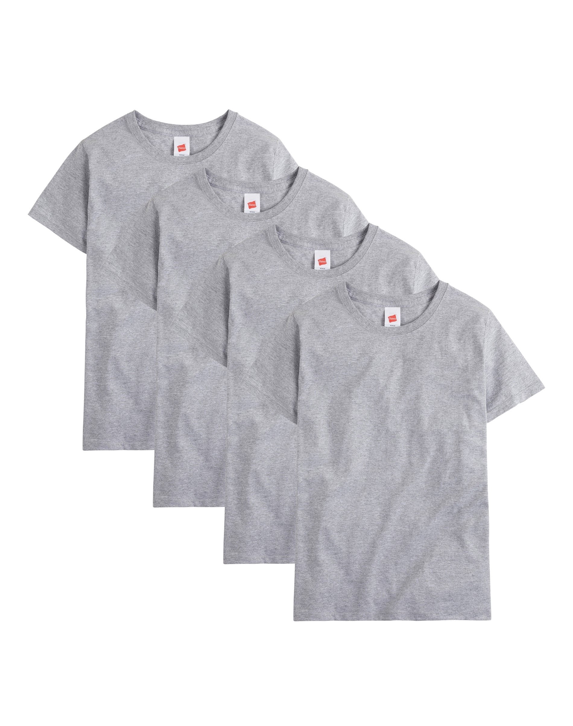 Essentials Men's Cotton T-Shirt, Value 4-Pack Light Steel 2XL