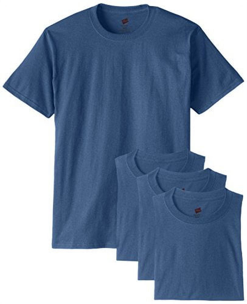 Hanes Men's ComfortSoft 100% Cotton Short Sleeve Crew Neck T-Shirt, 4 ...