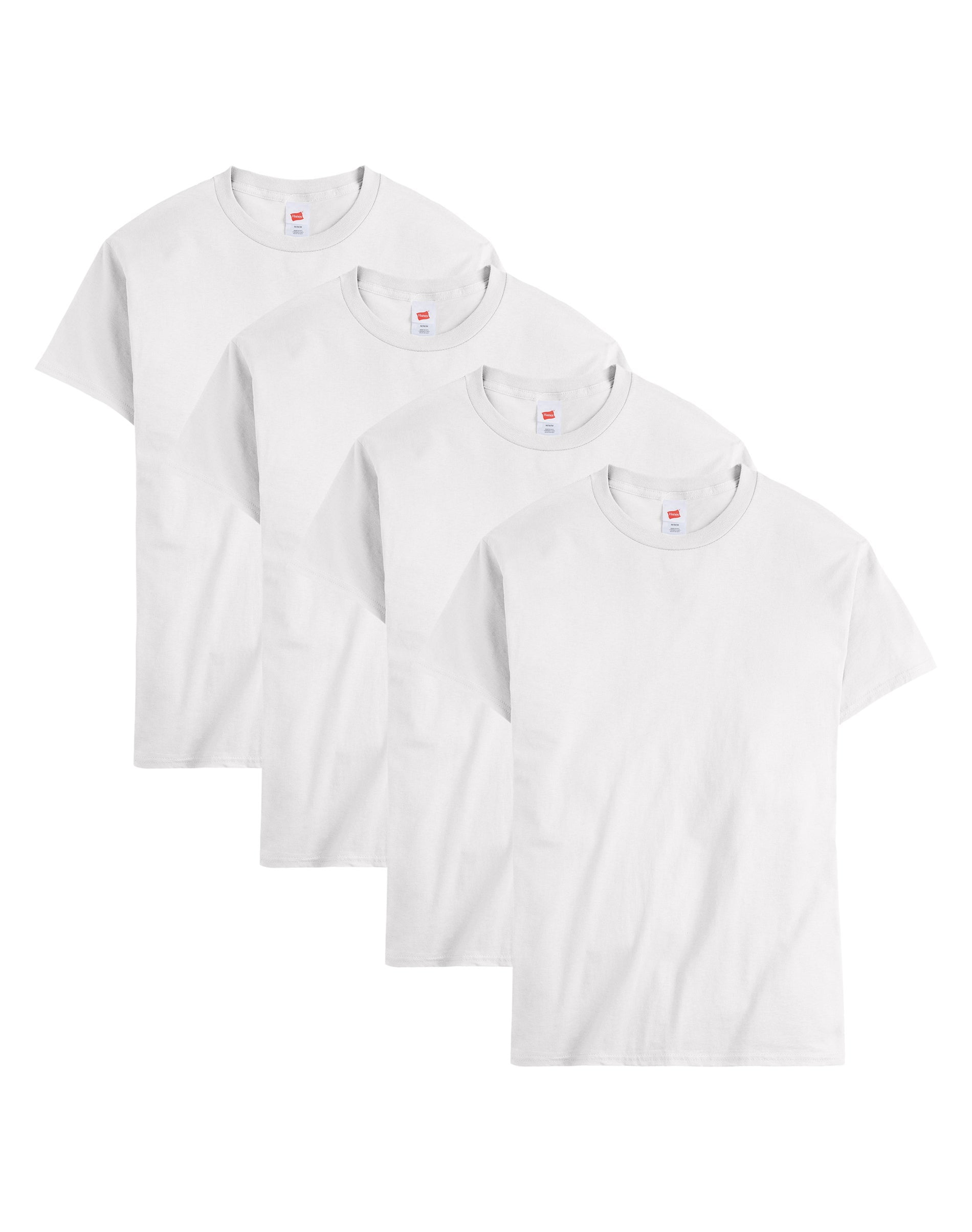 Hanes Essentials Men's Cotton T-Shirt, Value 4-Pack White XL