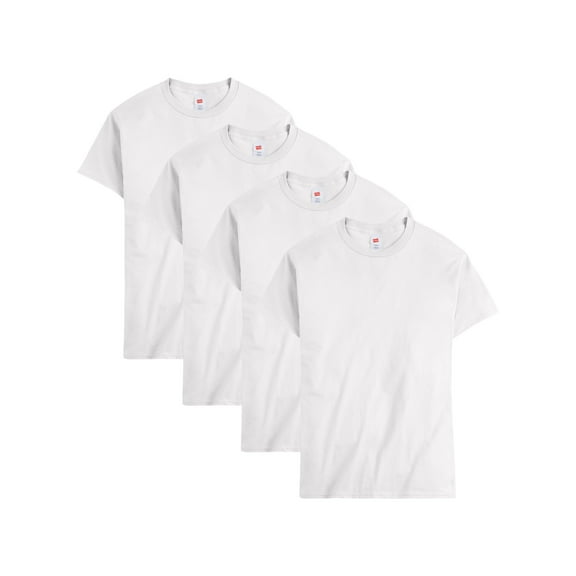 Hanes Essentials Men's Cotton T-Shirt, Value 4-Pack White XL