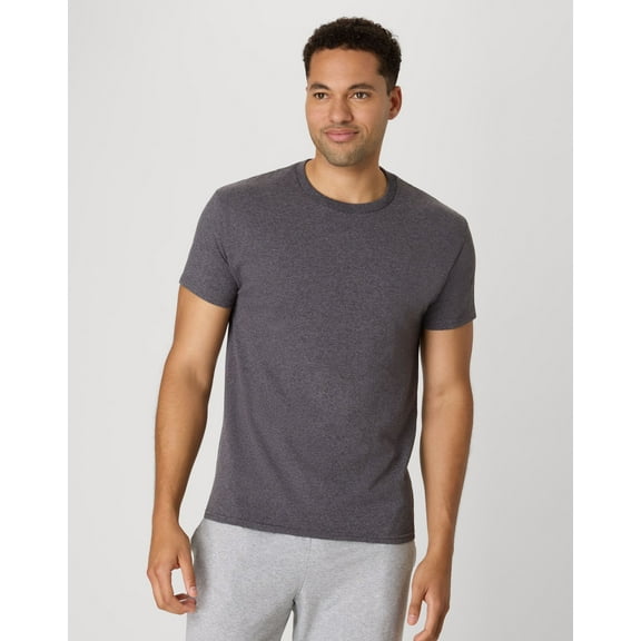 Hanes Men Crew neck T-Shirt 4-Pack ComfortSoft 100% Cotton Heavyweight Tee Plain