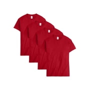 Men Crew neck T-Shirt 4-Pack ComfortSoft 100% Cotton Heavyweight Tee Plain