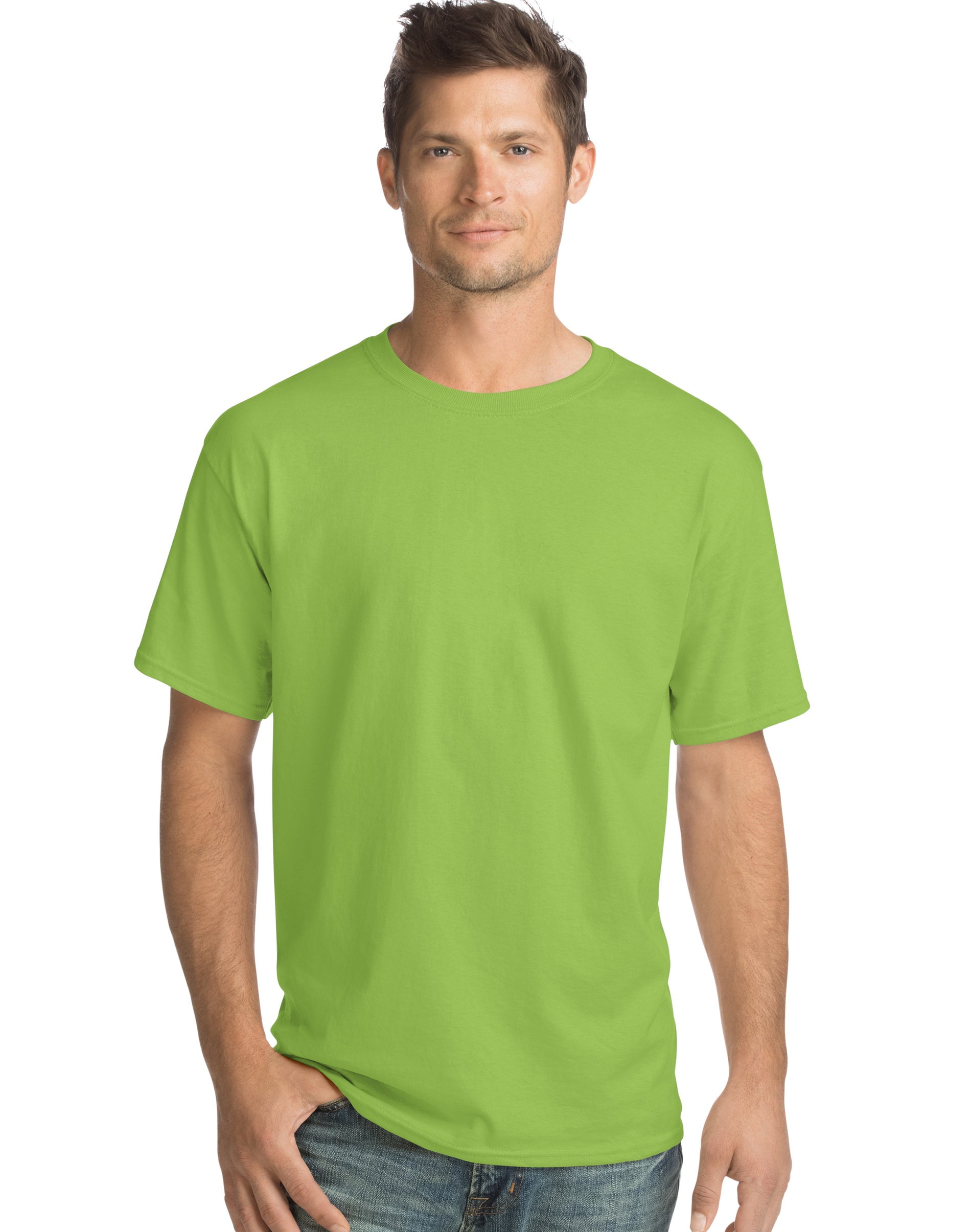 Hanes Men Crew neck T-Shirt 4-Pack ComfortSoft 100% Cotton Heavyweight ...