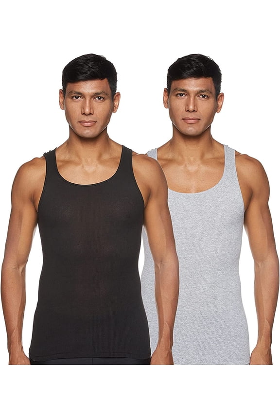 392DP-2X ComfortSoft Cotton Men's Tank Tee-Shirt, 2XL, 2-Pack