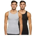 thumbnail image 1 of Hanes Men's ComfortSoft Moisture Wicking Tagless Tank Undershirts-Multipacks, Assorted 2-Pack, Small, 1 of 4