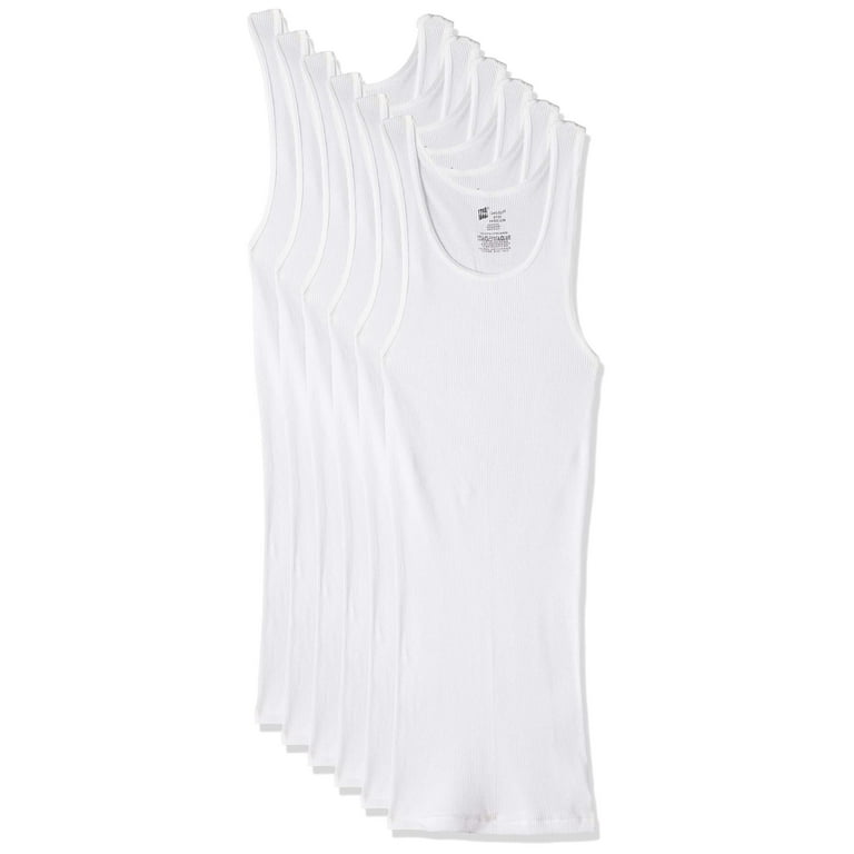 Hanes 2-Pack Rib Cotton Tank Top NHMRV2 Grey