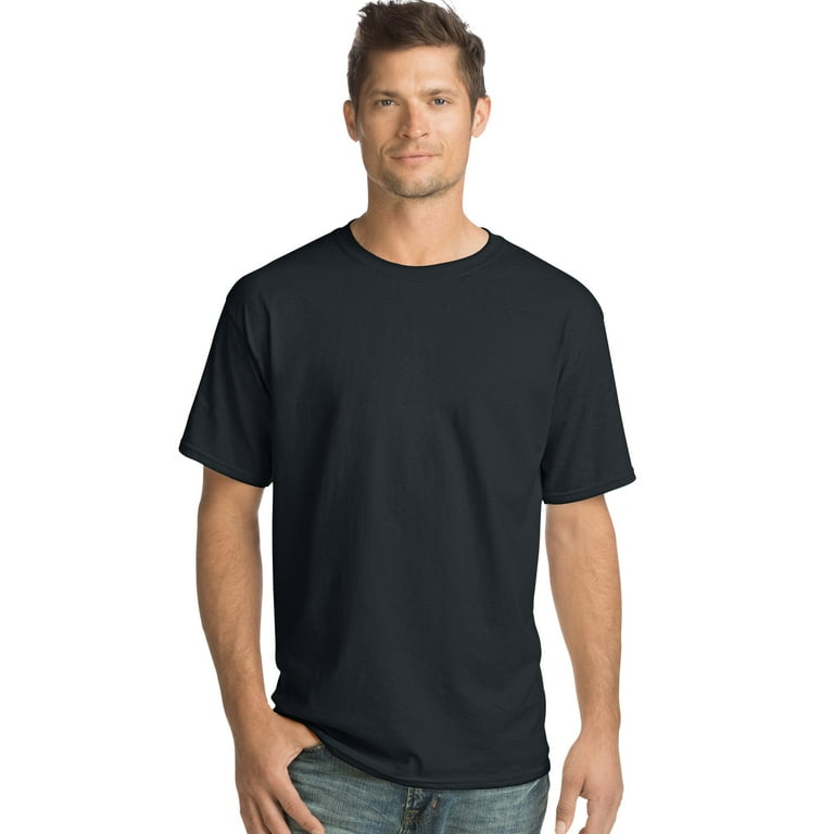 Buy Hanes Men's ComfortSoft Short Sleeve T-Shirt (4 Pack ),Black