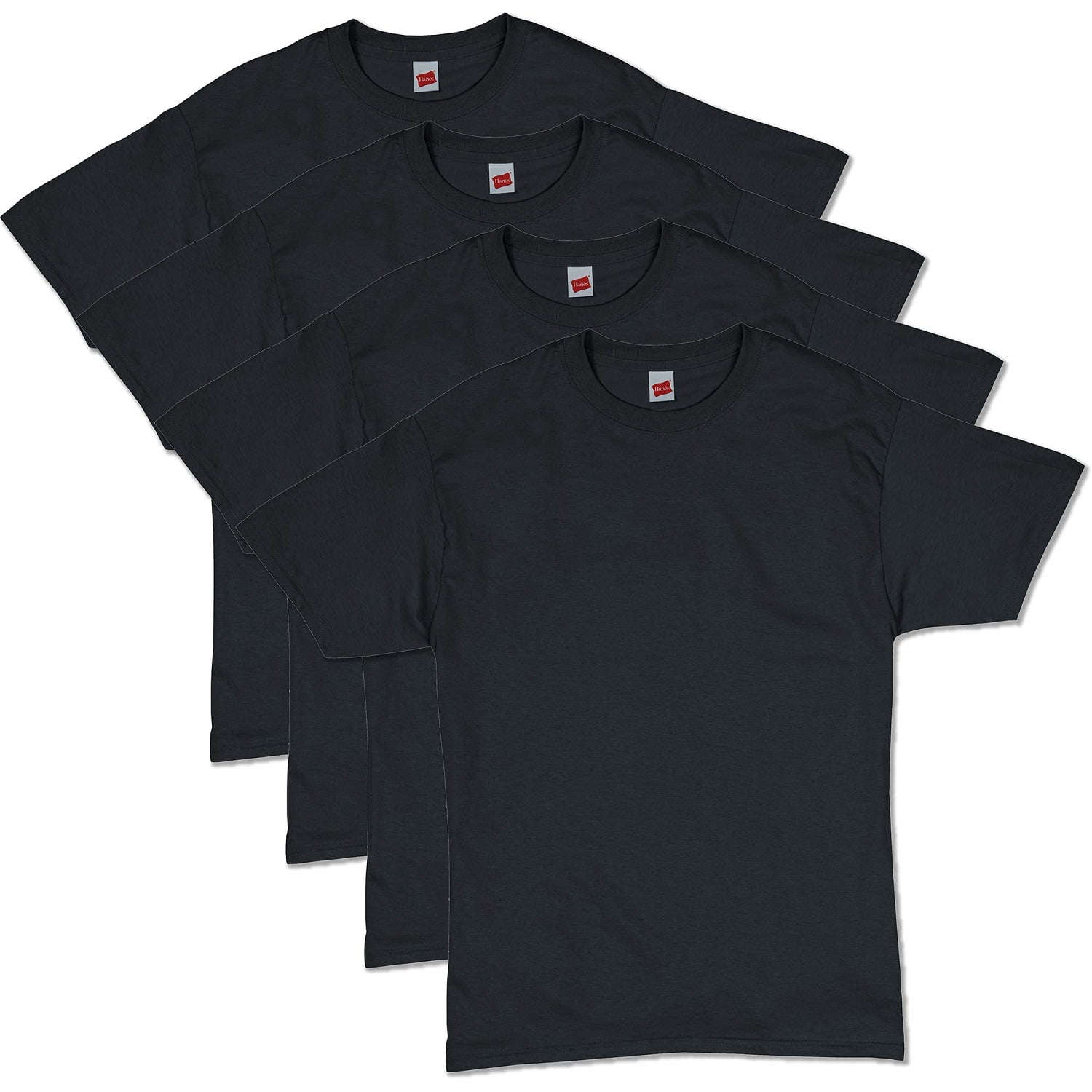 Hanes men's hot sale black t shirts