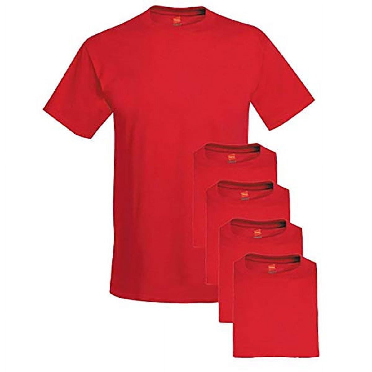 Hanes Men's ComfortSoft Tagless Crewneck T-Shirt - 5250 (Pack Of 5 ...