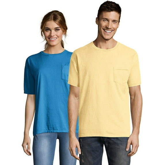 Hanes Men's ComfortWash™ Garment Dyed Short Sleeve Pocket Tee - GDH150 GRTDYE