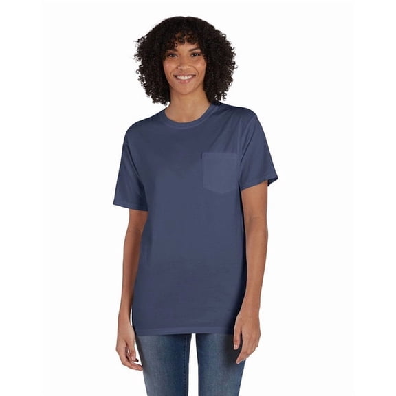 Hanes Men's ComfortWashâ„¢ Garment Dyed Short Sleeve Pocket Tee - GDH150 GRTDYE