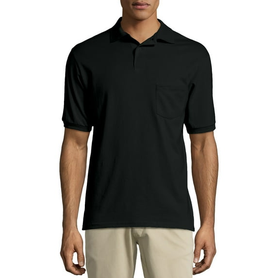 Hanes Men's Comfortblend EcoSmart Jersey Polo with Pocket