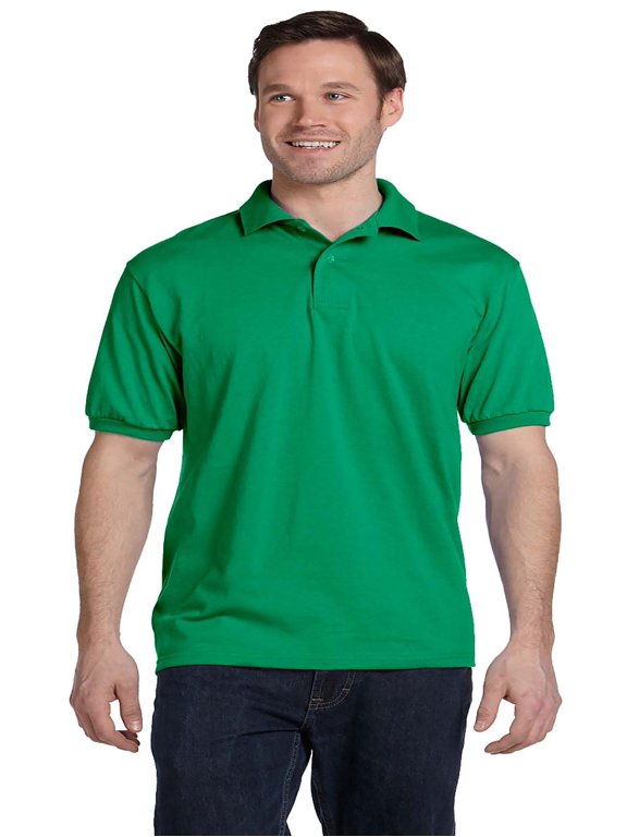 Men's Comfortblend Ribbed Knit Cuffs Collar Polo Shirt, Style 054X