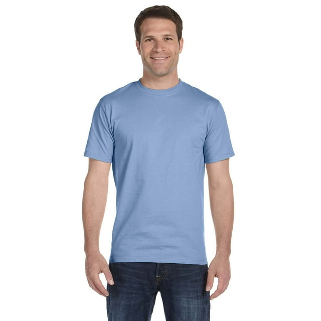 Hanes Men's Comfortsoft 6 Pack Crew Neck Tee - Light Blue - 3XL