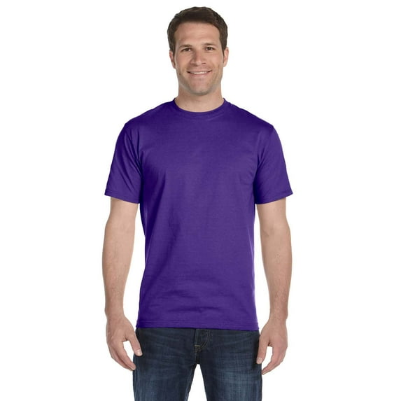Hanes Men's Comfortsoft 6 Pack Crew Neck Tee - Purple - 2XL