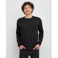 thumbnail image 1 of Hanes Essentials Men's Cotton Long Sleeve T-Shirt, 2-Pack Black L, 1 of 4