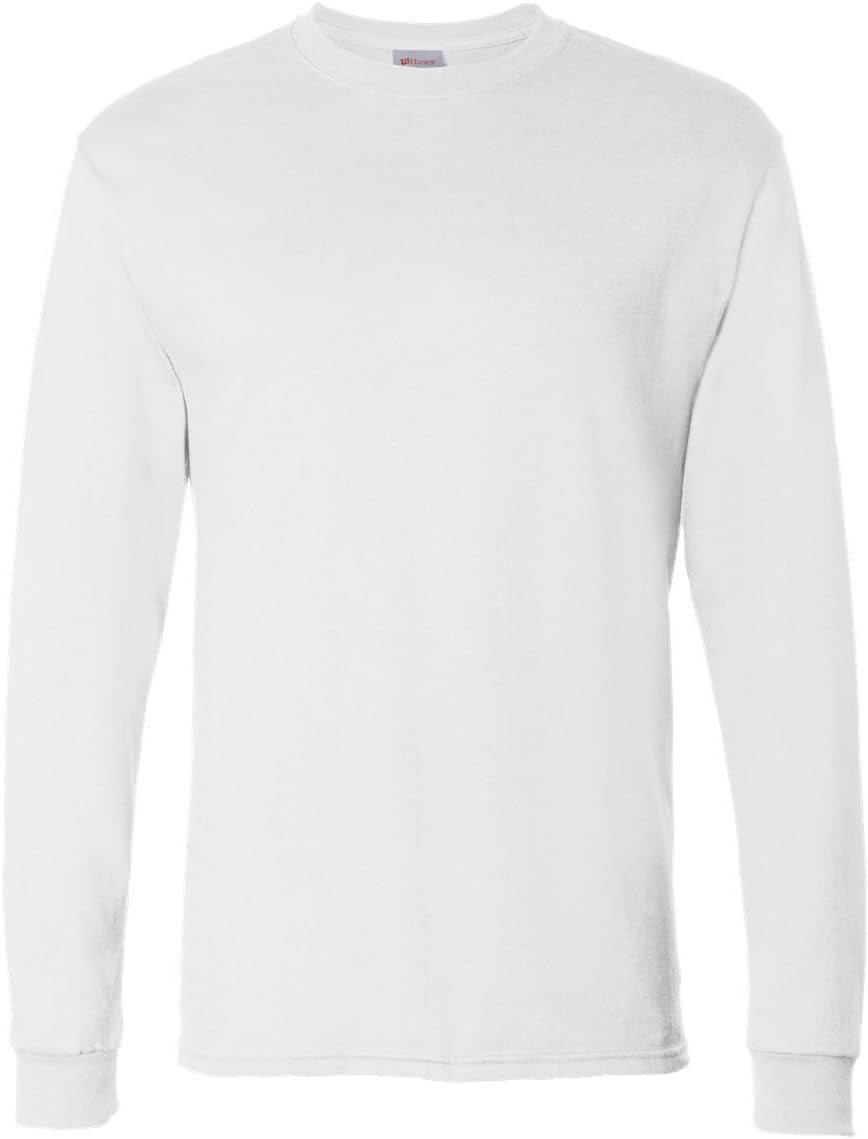 Hanes Men's Comfortsoft Long-Sleeve T-Shirt Pack of 2, White,Large ...