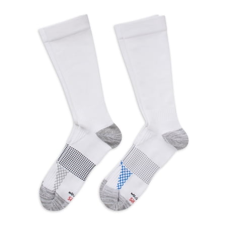 Hanes Men's Compression Crew Socks, 2-Pack, Sizes 6-12