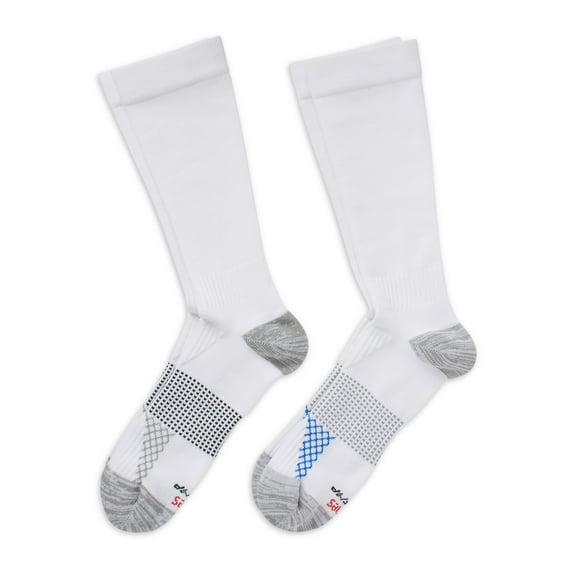 Hanes Men's Compression Crew Socks, 2-Pack, Sizes 6-12