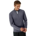 thumbnail image 1 of Hanes Men's & Big Men's Cool DRI Quick Dry Quarter Zip Long Sleeve Workout and Running Shirt, Sizes S-3XL, 1 of 5