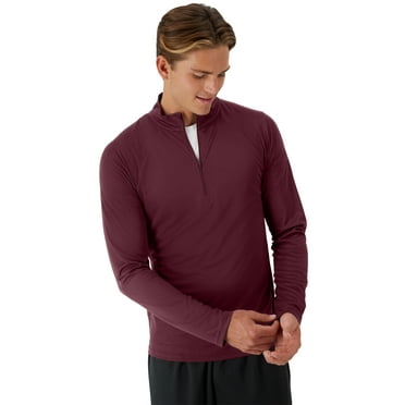 Hanes Men's Cool Dri Quarter Zip Long Sleeve Pullover, Sizes S-3XL